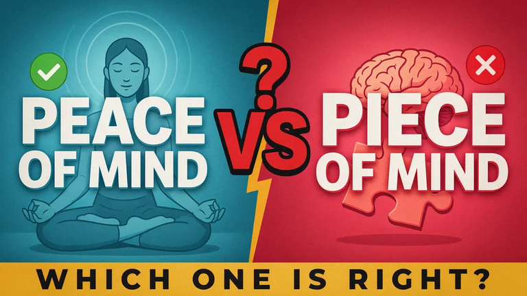 Peace of Mind or Piece of Mind? The Correct Phrase, Explained Simply