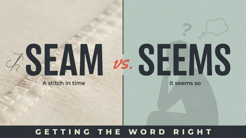 Seam vs. Seems: Getting the Word Right?