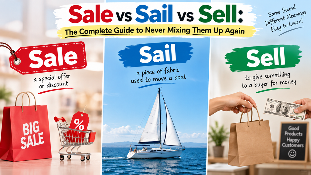 Sale vs Sail vs Sell: The Complete Guide to Not Mixing Them Up Ever Again