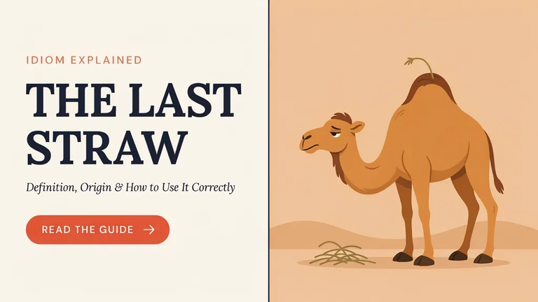 The Last Straw Meaning: Definition, Origin & How to Use It Correctly