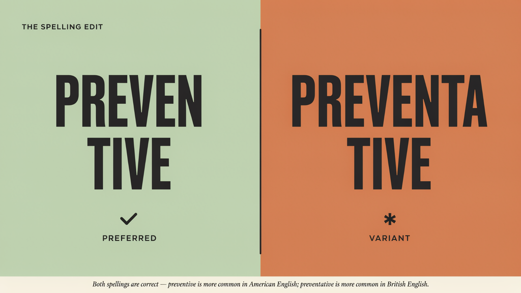 Preventive vs. Preventative: What's the Real Difference?